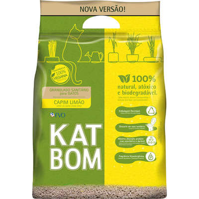 Granulado Sanitário Kat Bom Natural Capim Limão 3 KG