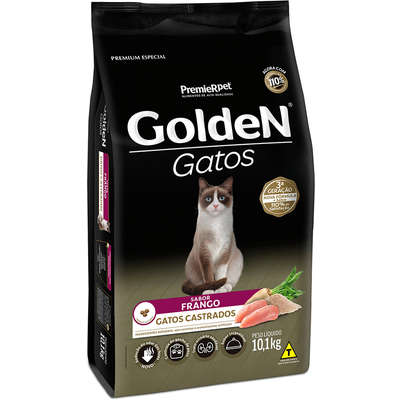 Ração PremieR Pet Golden Gatos Adultos Castrados Frango 10kg