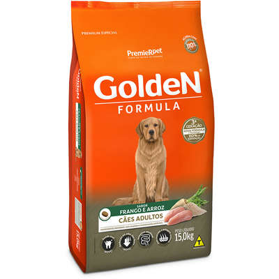 Ração PremieR Pet Golden Formula Cães Adultos Frango e Arroz 15kg