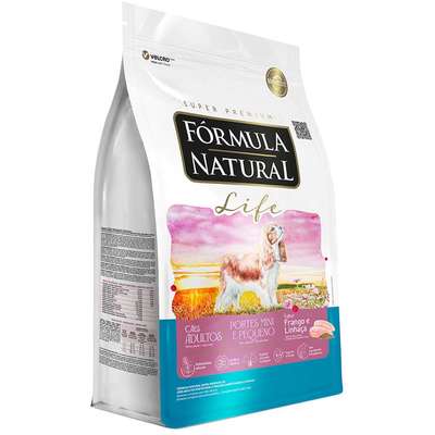 Ração Fórmula Natural Life para Cães Adultos Raças Mini e Pequena sabor Frango e Linhaça 2,5kg