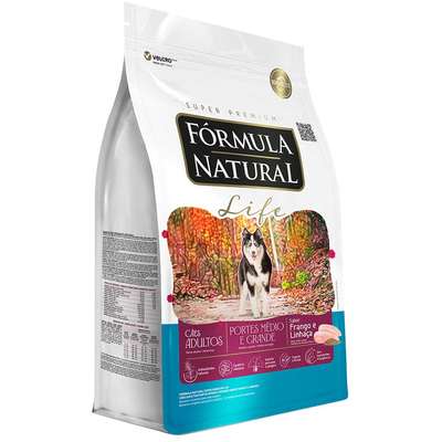 Ração Fórmula Natural Life Super Premium para Cães Adultos de Raças Média e Grande 15kg
