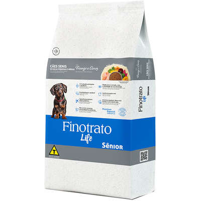 Ração Finotrato Life Sênior Frango e Arroz para Cães Senis Raças Pequenas e Médias 10kg