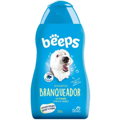 Shampoo Pet Society Beeps Branqueador 500ml