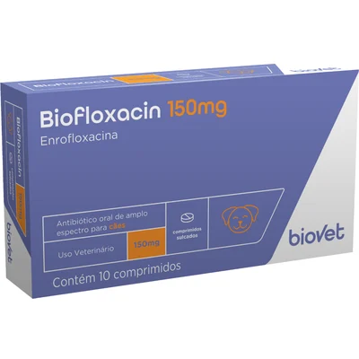 Antibiótico Biofloxacin Biovet 150 mg