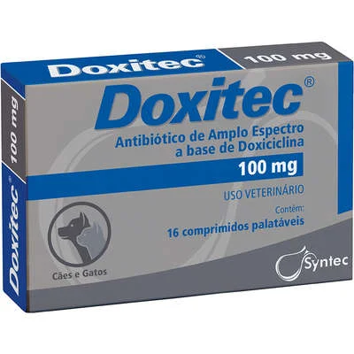 Antibiótico Doxitec Syntec 100mg c/16 comprimidos