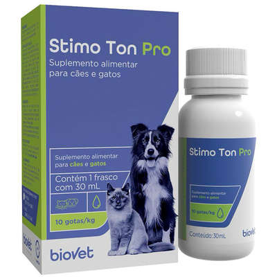 Suplemento Alimentar Biovet Stimo Ton Pro para Cães e Gatos 30ml