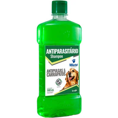 Shampoo Antiparasitário World Veterinária Dug's Antipulgas e Carrapatos para Cães 500ml