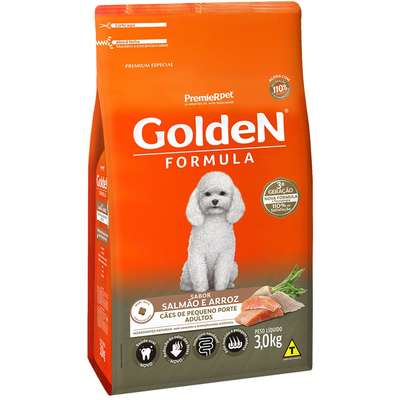 Ração PremieR Pet Golden Formula Salmão e Arroz para Cães Adultos de Raças Pequenas 3kg