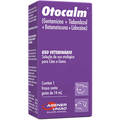 Otocalm Agener União Solução Otológico para Cães e Gatos