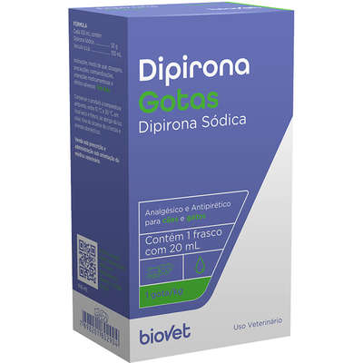 Analgésico Dipirona Biovet em Gotas 20 ml