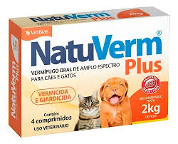 Vermífugo Natuverm Plus 2kg C/4 comprimidos