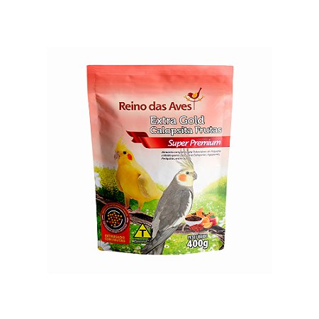 Ração Reino das Aves Extra Gold Frutas Calopsita 400g