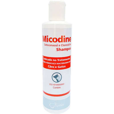 Micodine Shampoo Cetoconazol e Clorexidine Cães e Gatos 225ml