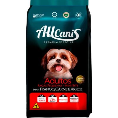 Ração Allcanis Adutlos Raças Pequenas Carne, Frango e Arroz (Kg)