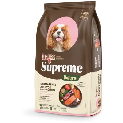 Ração Quatree Supreme Dermasense Cordeiro e Salmão Raças Pequenas (Kg)