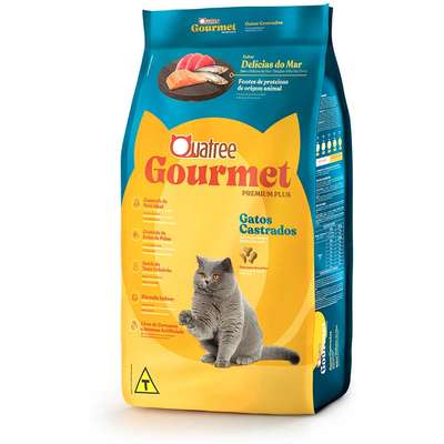 Ração Quatree Gourmet Gatos Castrados Delicias do Mar (Kg)
