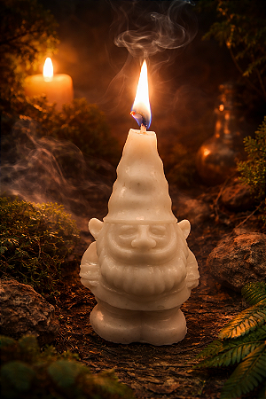 Vela Gnomo Branca (Baunilha)