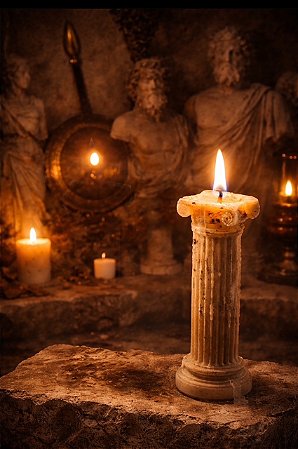 Coluna Grega (Branca com dourado)