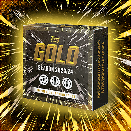 83 - Break Rookie Prime - Gold UEFA Club Competitions 2023/24 - 1 Hobby Box - (80 Cards)
