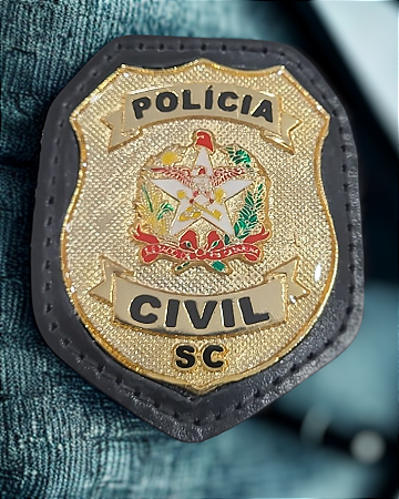 Distintivo PC Santa Catarina - Couro