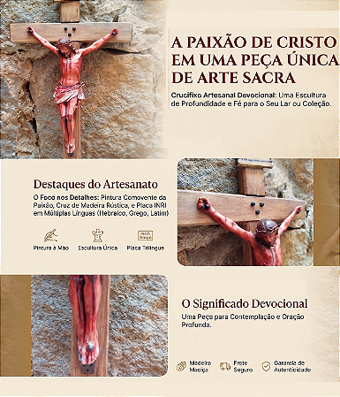 Cruz de resina parede (hiper-realista)