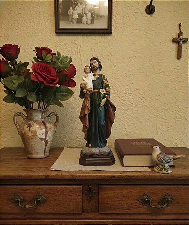 Imagem São José 27cm gesso luxo
