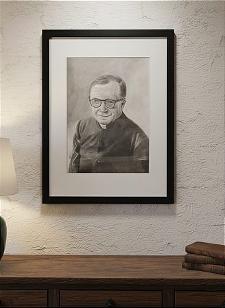 Desenho realista Josemaría Escrivá