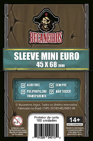 Sleeve Mini Euro (45 x 68) Bucaneiros