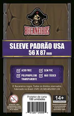 Sleeve Padrão USA (56 x 87) Bucaneiros