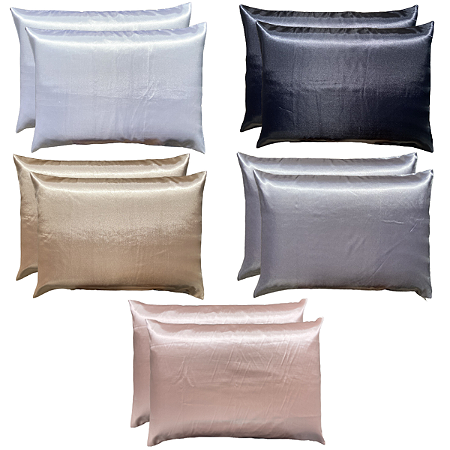 4 Fronhas de cetim 50x70cm (2 pares)