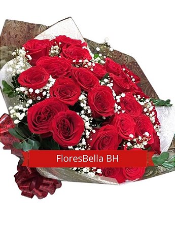 Buquê especial 24 Rosas Vermelhas