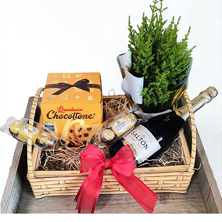 Cesta de Natal com Champanhe