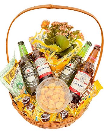 Cesta de Cerveja Flor e Cerveja