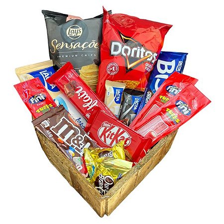 Cesta de Chocolate no Coração