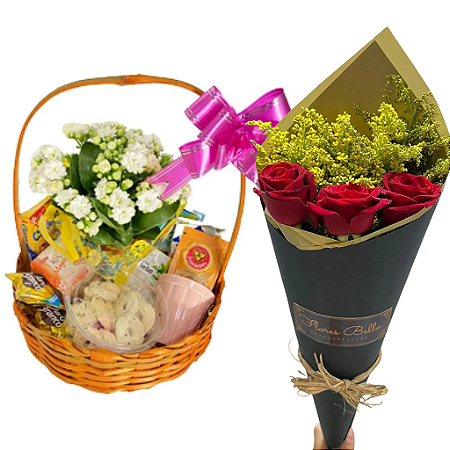 Kit Amor Feliz ( Manhã Feliz + Buquê Black )