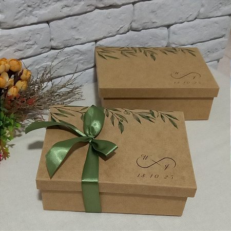 Convite de Casamento para Padrinhos - Caixa MDF Tamanho 20x15x7cm