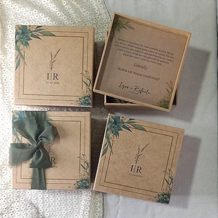 Convite Padrinhos Individual - Caixa para Caneca Personalizada ou Xícara