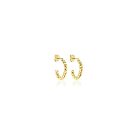 BRINCO ARGOLA TORCIDA P B. OURO 18K