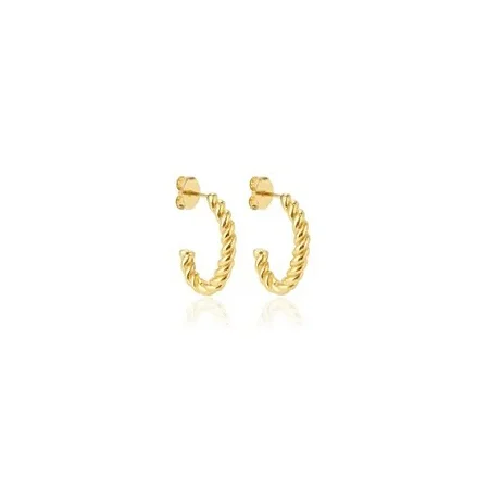 BRINCO ARGOLA TORCIDA M B. OURO 18K