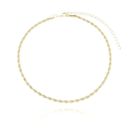 CHOKER CORDÃO BAIANO 4MM B. OURO 18K