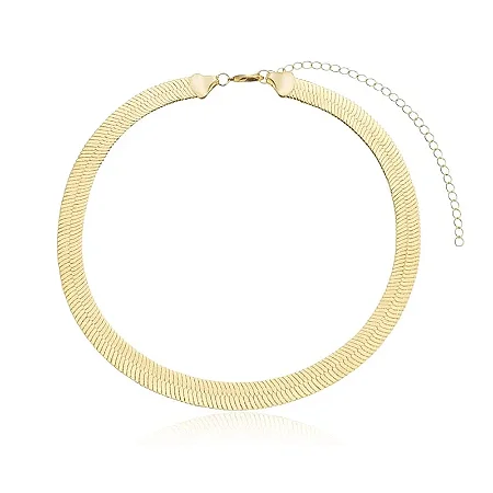 CHOKER SNAKE 8MM B. OURO 18K