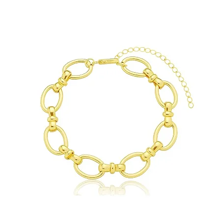 PULSEIRA ELOS OVAIS B. OURO 18K