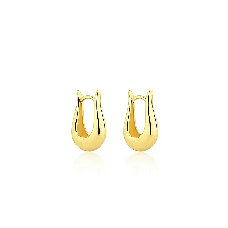 BRINCO ARGOLA ARTICULADA GOTA P B. OURO 18K