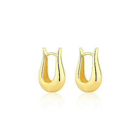 BRINCO ARGOLA ARTICULADA GOTA M B. OURO 18K