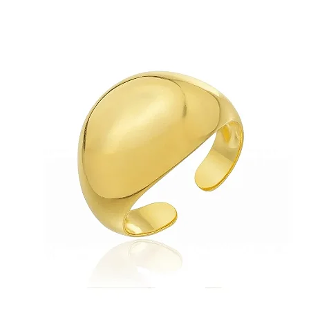 ANEL ABAULADO LISO B. OURO 18K