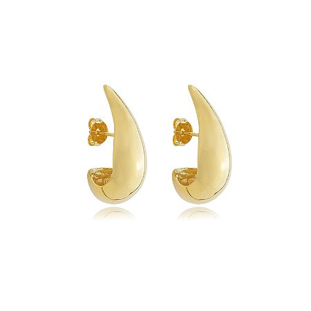 BRINCO GOTA ALONGADA P B. OURO 18K