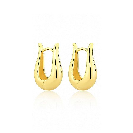BRINCO ARGOLA ARTICULADA GOTA G B. OURO 18K