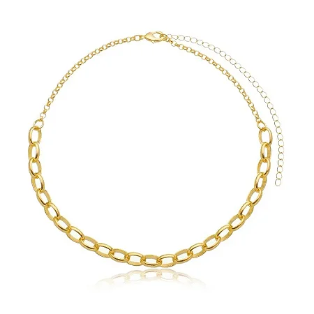 CHOKER ELOS PORTUGUÊS B. OURO 18K
