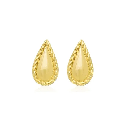 BRINCO GOTA TRANÇADA B. OURO 18K