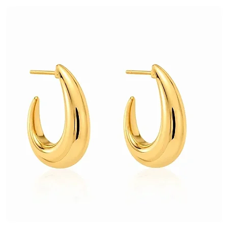BRINCO ARGOLA CONTOUR B. OURO 18K